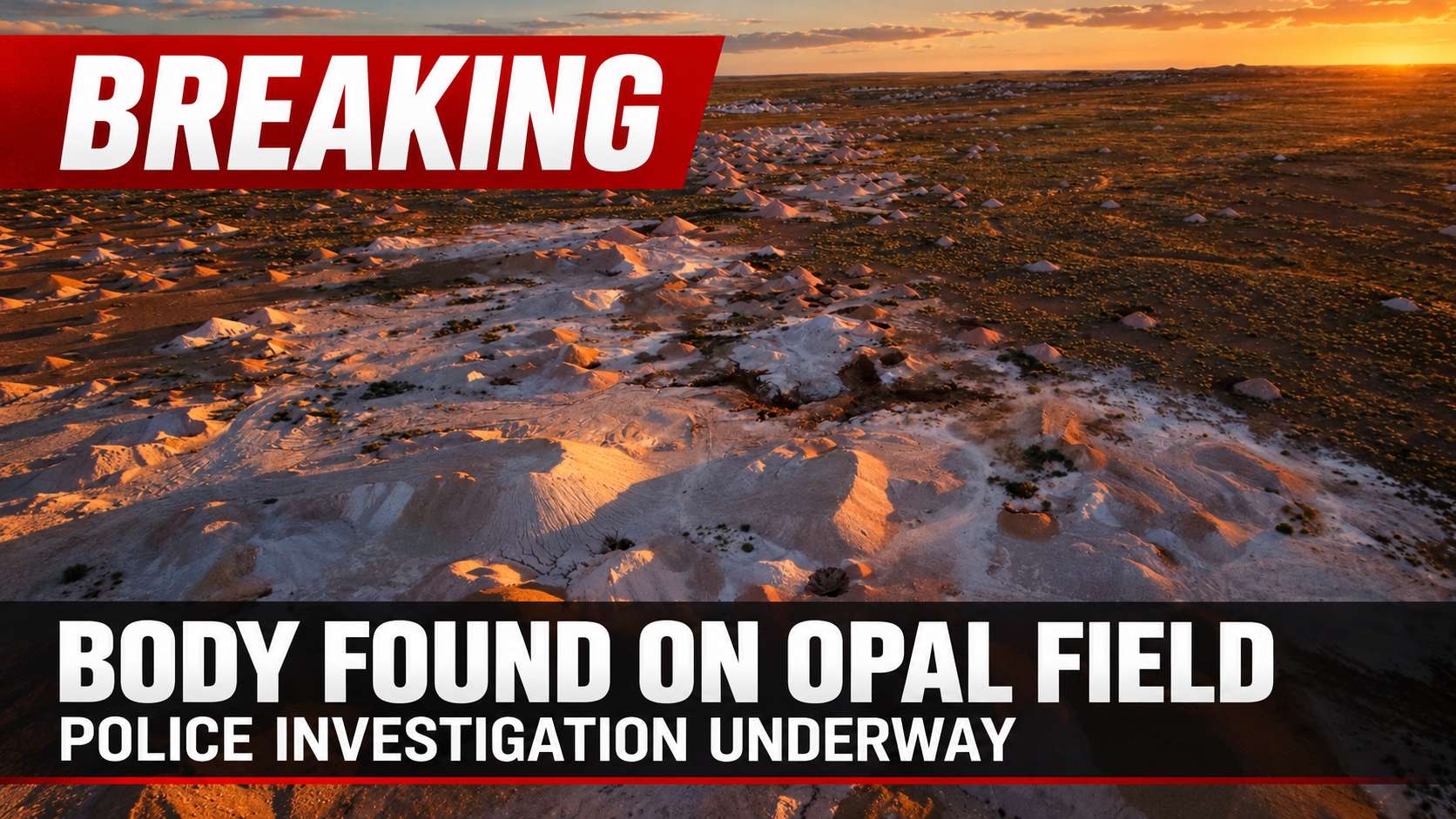 BREAKING: Body Found on Coober Pedy Opal Field